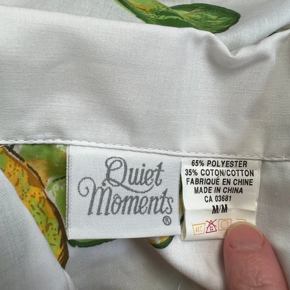 Deadstock Vintage Novelty Citrus Print Matching Pajama Shirt & Long Pants PJ Set - Picture 6 of 9